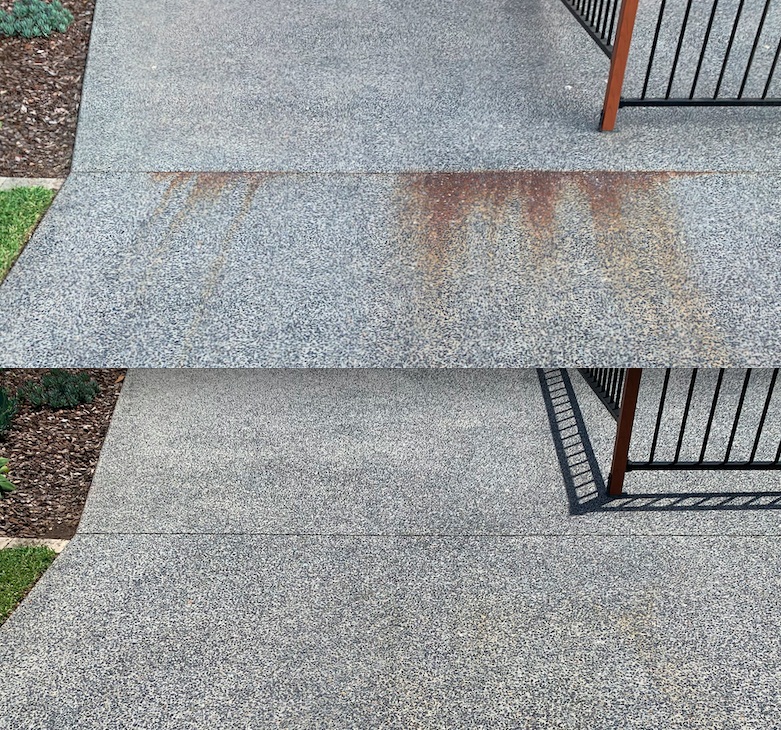 The Instructions we received for the house below were to make it look as presentable as possible but keep the cost low.  So we agreed to Pressure Wash the driveway, front facing walls and roof and gutters above the garage.  This gave an immediate positive impact and upon first glance from the roadside it looked great.